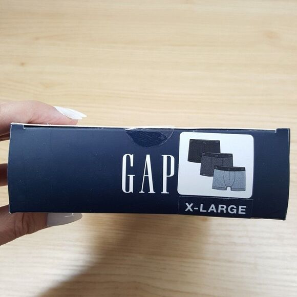 GAP Boxer Briefs Mens XL Gray 3-Pack 3" Trunks Contour Pouch Soft Stretch - Picture 2 of 5